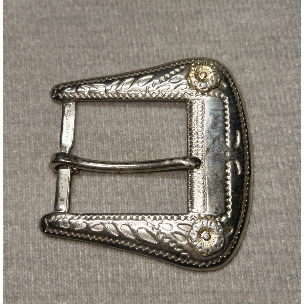 Western Silver Floral Bling‎ Belt Buckle Womens Rodeo Southwestern